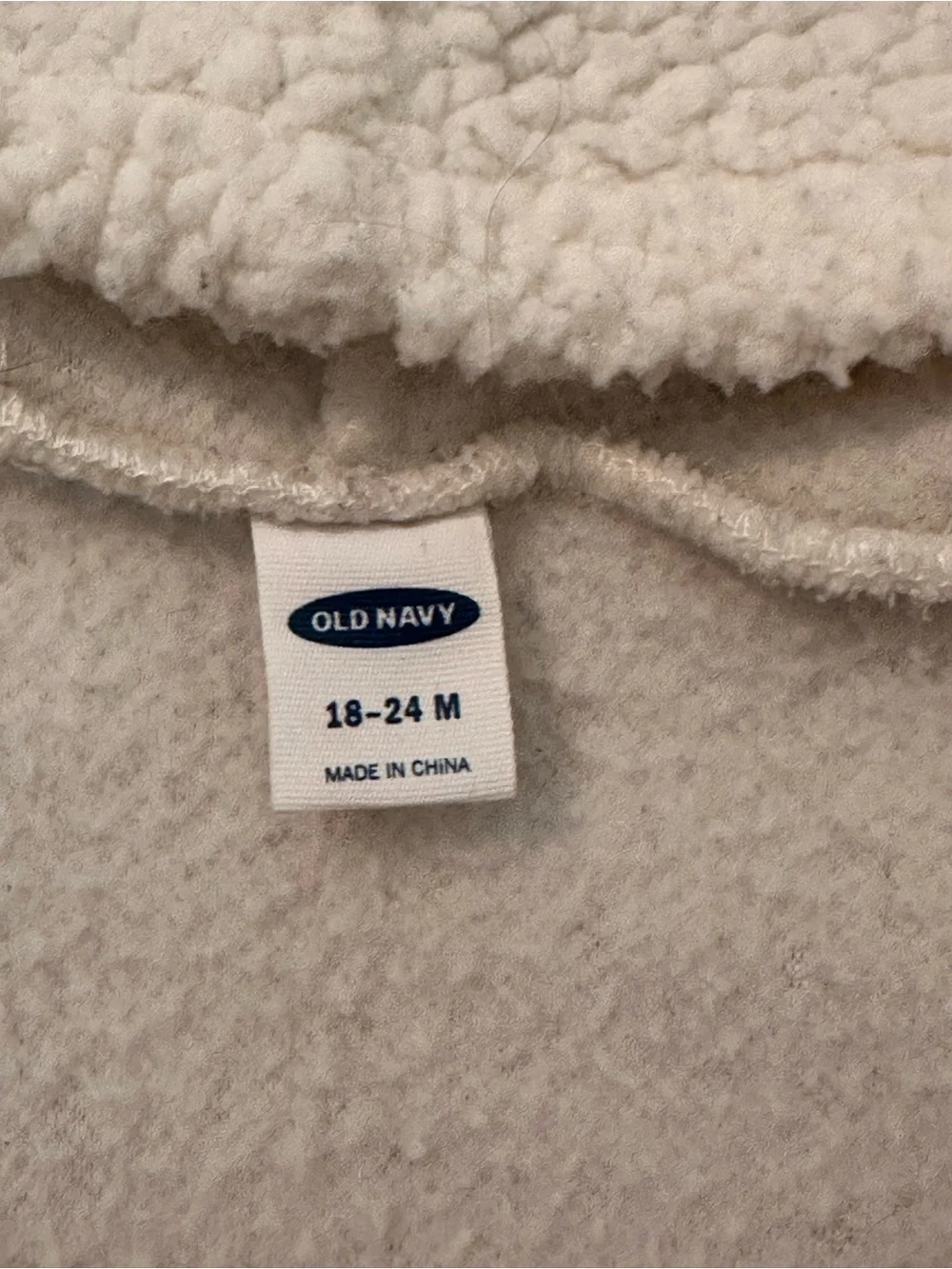 Old Navy Cream Sherpa Hooded Jacket with Ear Details
